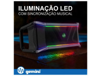 Coluna Bluetooth V5.4 TWS Flutuante 300W IP67 GEMINI Coluna Bluetooth V5.4 TWS Flutuante 300W IP67 GEMINI